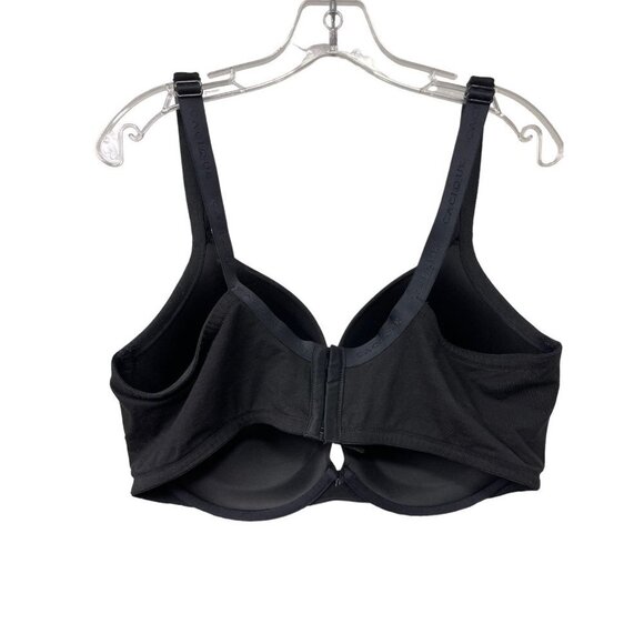 Cacique Cotton Boost Plunge Bra Black Size 44F - Picture 2 of 6